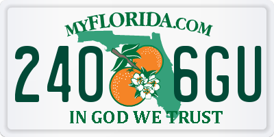 FL license plate 2406GU