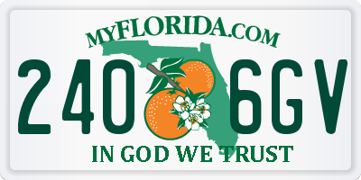 FL license plate 2406GV