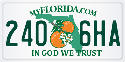 FL license plate 2406HA