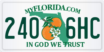 FL license plate 2406HC