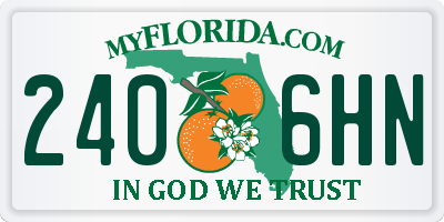 FL license plate 2406HN