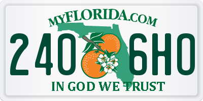FL license plate 2406HO