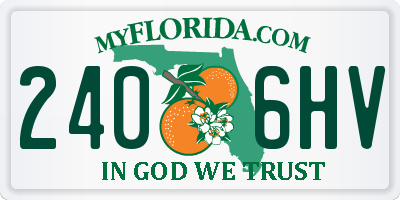 FL license plate 2406HV