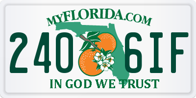 FL license plate 2406IF