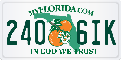 FL license plate 2406IK