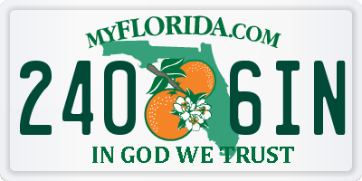 FL license plate 2406IN