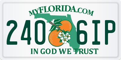 FL license plate 2406IP