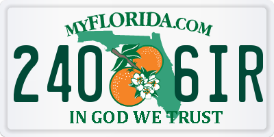 FL license plate 2406IR