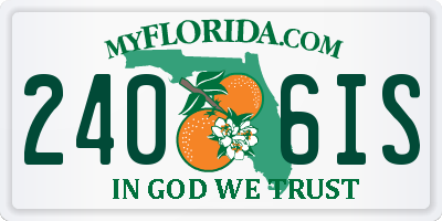 FL license plate 2406IS