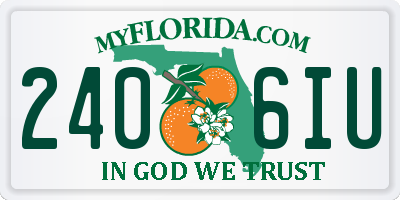 FL license plate 2406IU