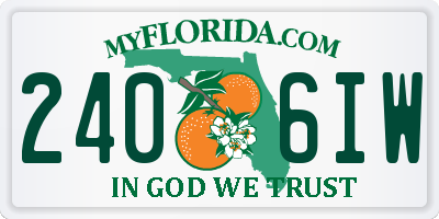 FL license plate 2406IW
