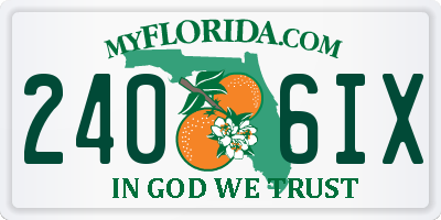 FL license plate 2406IX