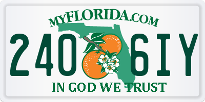 FL license plate 2406IY
