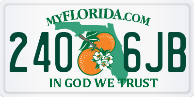 FL license plate 2406JB