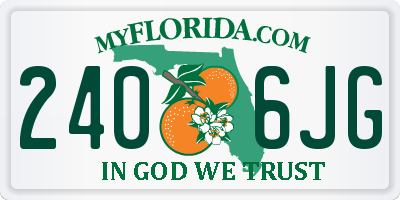 FL license plate 2406JG
