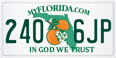 FL license plate 2406JP