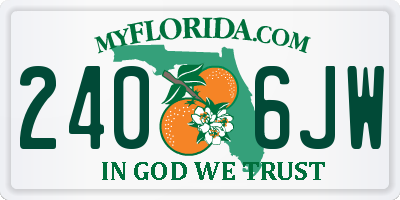 FL license plate 2406JW