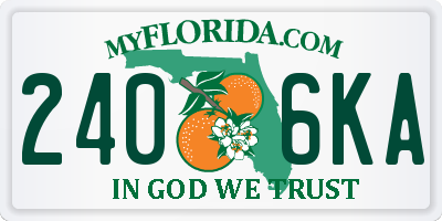 FL license plate 2406KA