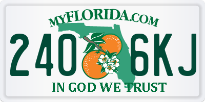 FL license plate 2406KJ