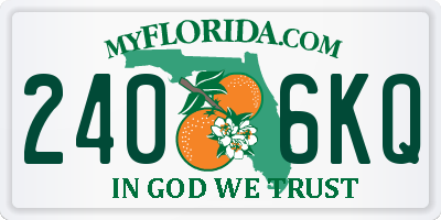 FL license plate 2406KQ