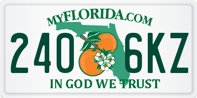 FL license plate 2406KZ