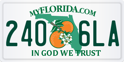 FL license plate 2406LA