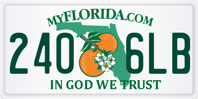 FL license plate 2406LB
