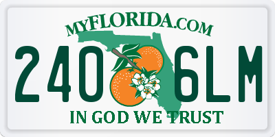 FL license plate 2406LM