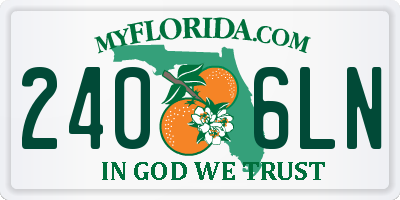 FL license plate 2406LN