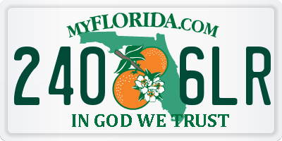 FL license plate 2406LR