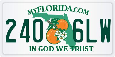 FL license plate 2406LW