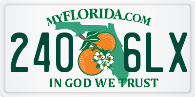 FL license plate 2406LX