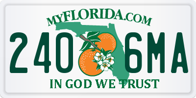 FL license plate 2406MA