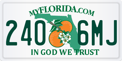 FL license plate 2406MJ