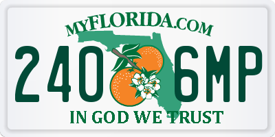 FL license plate 2406MP