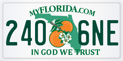 FL license plate 2406NE