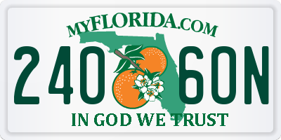 FL license plate 2406ON