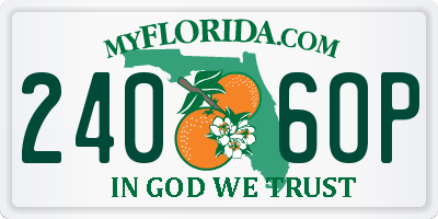FL license plate 2406OP
