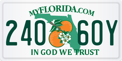 FL license plate 2406OY