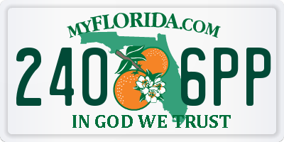 FL license plate 2406PP