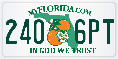 FL license plate 2406PT