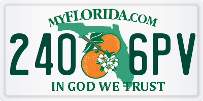 FL license plate 2406PV
