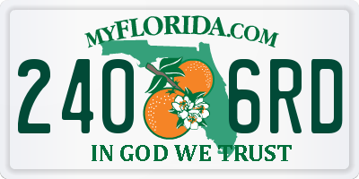 FL license plate 2406RD