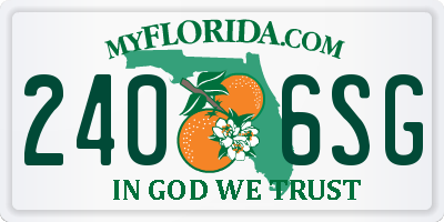 FL license plate 2406SG