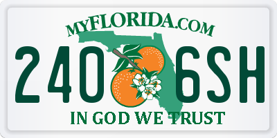 FL license plate 2406SH