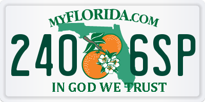 FL license plate 2406SP