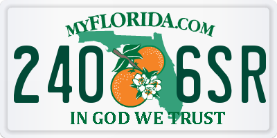 FL license plate 2406SR