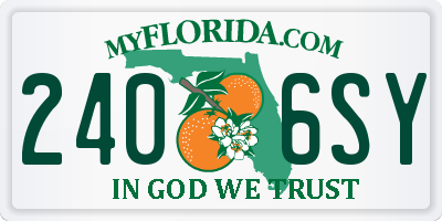 FL license plate 2406SY