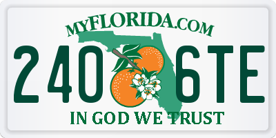 FL license plate 2406TE