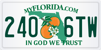 FL license plate 2406TW